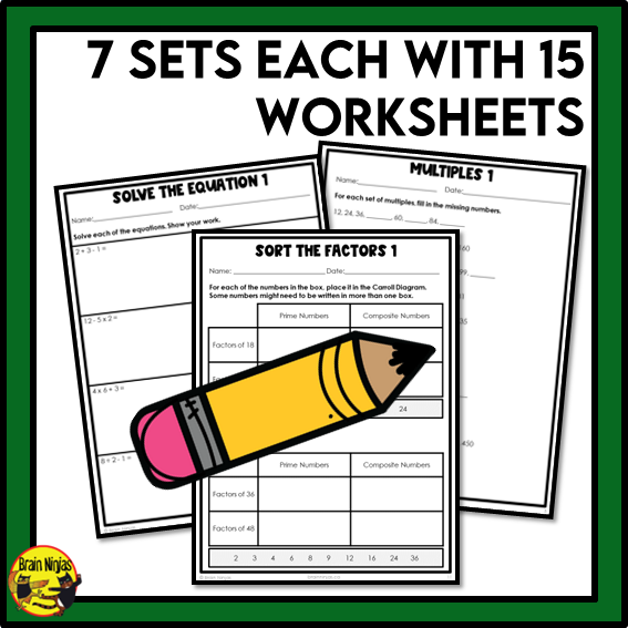 Saskatchewan Aligned Number Operations Math Worksheets Bundle | Paper | Grade 6