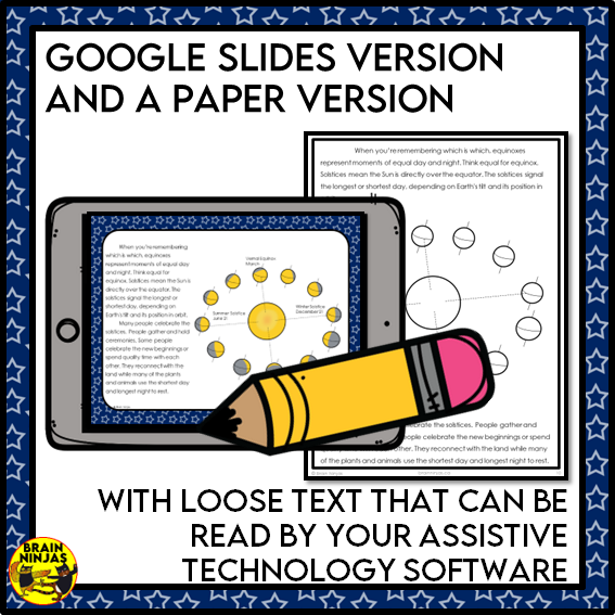 Seasons and Solstices Lesson and Activities Astronomy Space | Paper and Digital