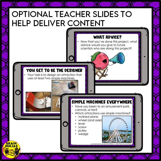 Simple Machines Design a Carnival Attraction STEM Activity | Paper and Digital
