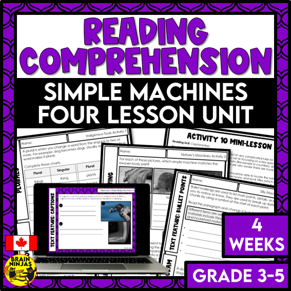 Simple Machines Science Reading Comprehension Activities | Paper and D ...