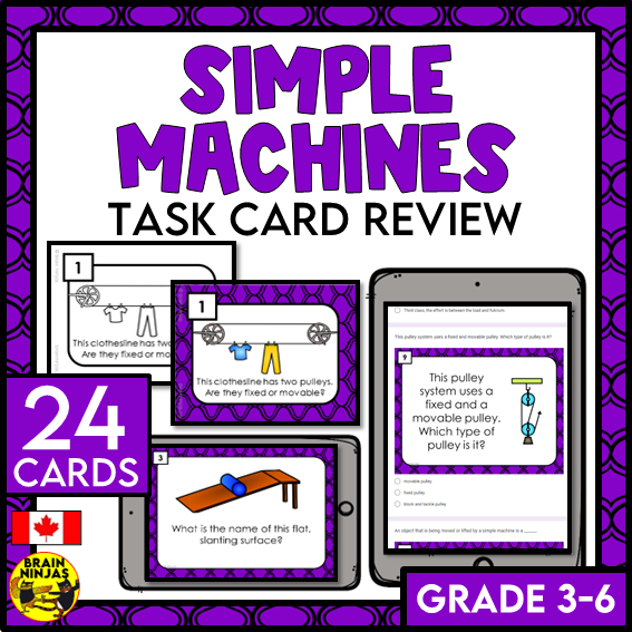 Simple Machines Task Cards Review | Paper and Digital