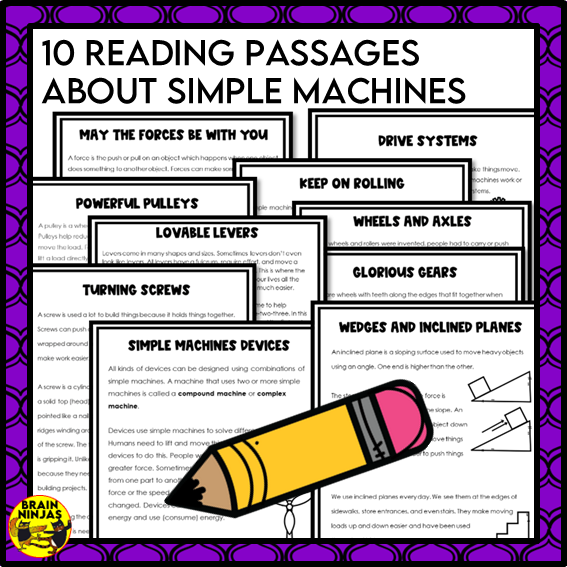 Simple Machines Science Reading Passages | Paper and Digital