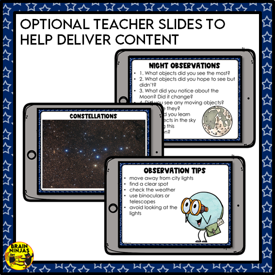 Sky Observations Space Lesson and Activities | Paper and Digital