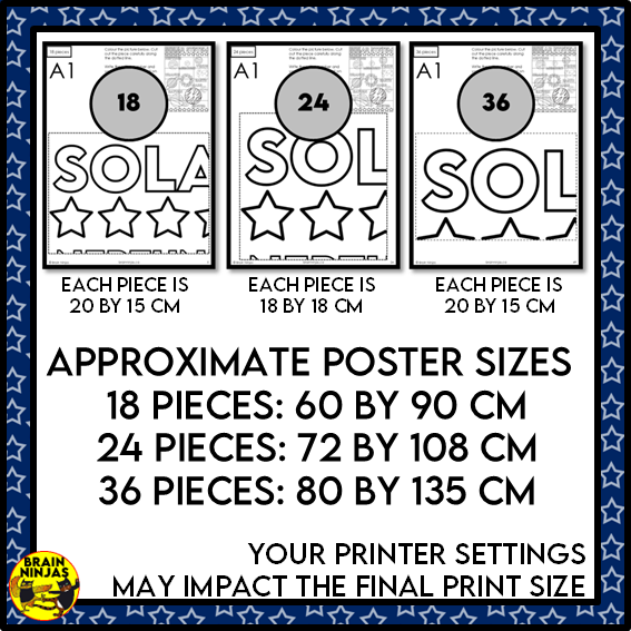 Solar System Collaborative Poster Space Sky Science | Paper and Digital