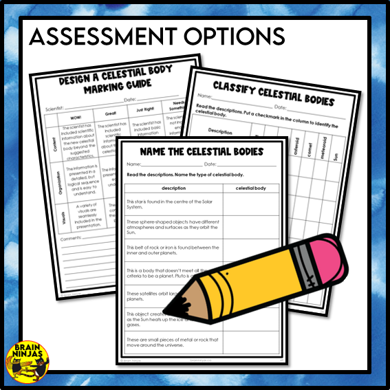 Solar System and Celestial Bodies Lessons and Activities | Paper and Digital