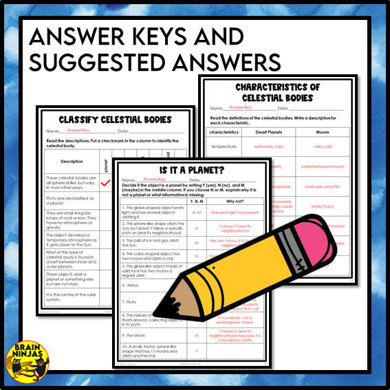 Solar System and Celestial Bodies Lessons and Activities | Paper and Digital