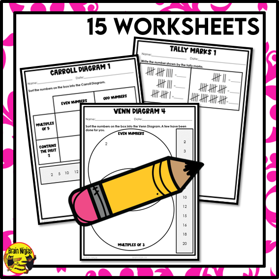 Sorting Data with Charts and Tally Marks Math Worksheets | Paper |