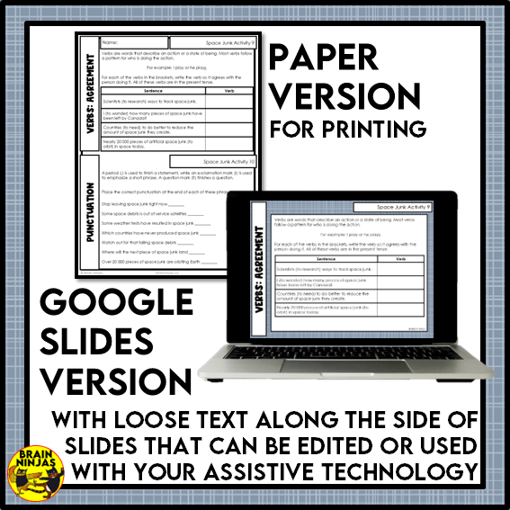 Space Junk Reading Comprehension Activities | Paper and Digital