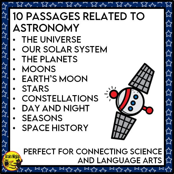 Astronomy Reading Passages | Space | Sky Science | Paper and Digital