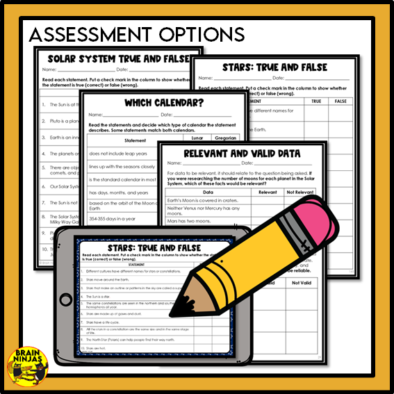 Alberta Science Space Unit Grade 4 Bundle | Paper and Digital