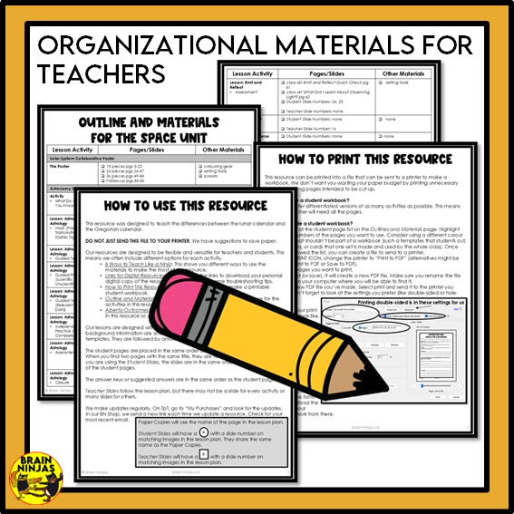 Alberta Science Space Unit Grade 4 Bundle | Paper and Digital