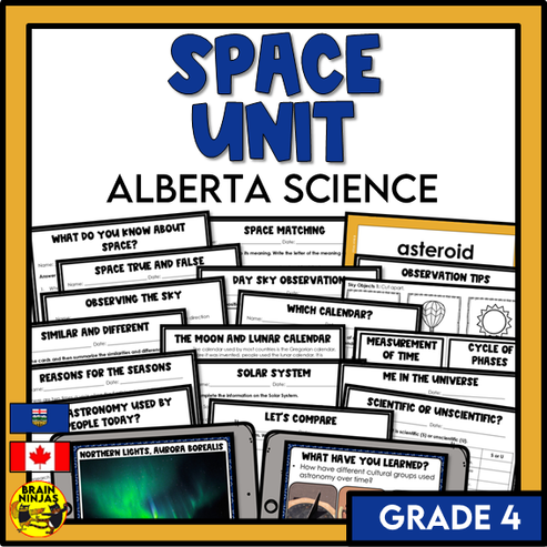 Alberta Science Space Unit Grade 4 Bundle | Paper and Digital – brainninjas