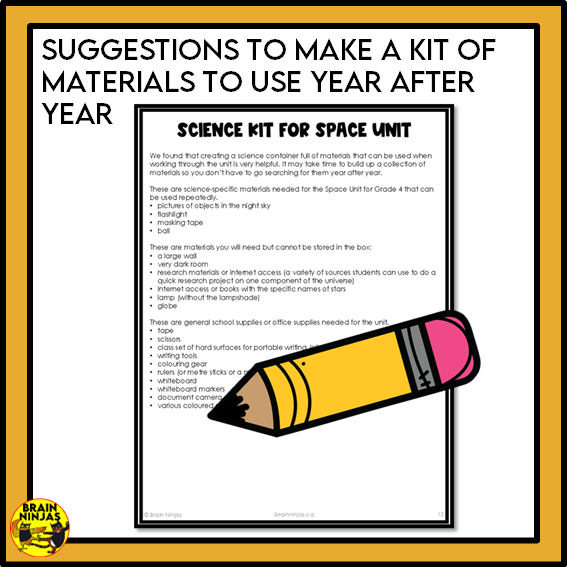 Alberta Science Space Unit Grade 4 Bundle | Paper and Digital