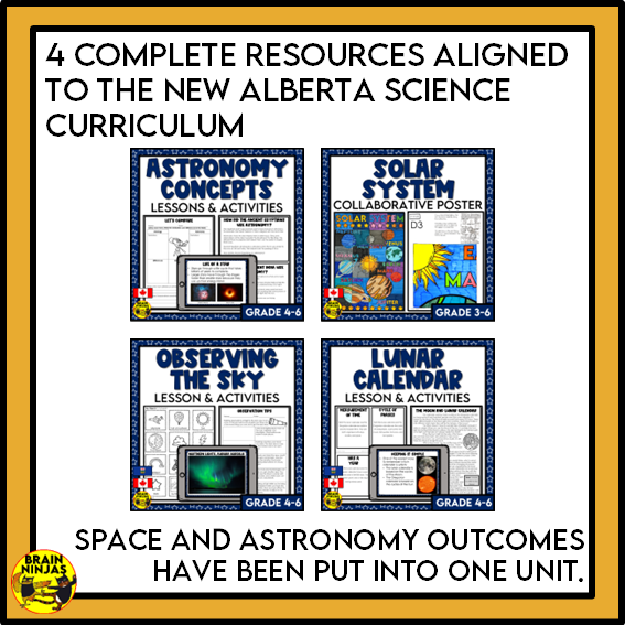 Alberta Science Space Unit Grade 4 Bundle | Paper and Digital