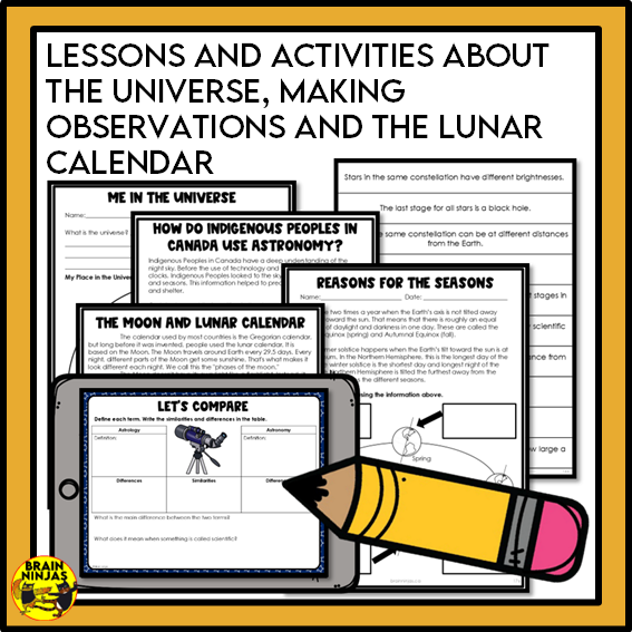 Alberta Science Space Unit Grade 4 Bundle | Paper and Digital