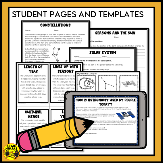 Alberta Science Space Unit Grade 4 Bundle | Paper and Digital