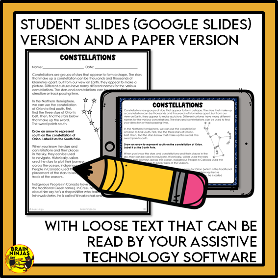 Alberta Science Space Unit Grade 4 Bundle | Paper and Digital
