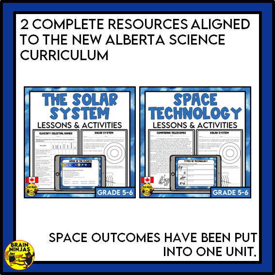 Alberta Science Space Unit Grade 6 | Paper and Digital