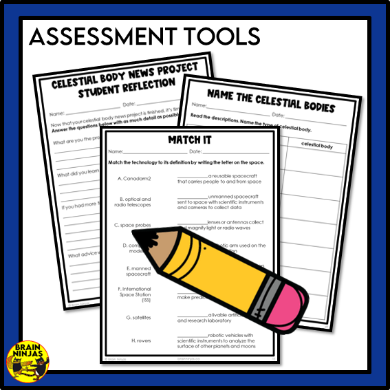 Alberta Science Space Unit Grade 6 | Paper and Digital