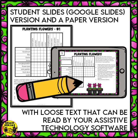 Spring Logic Puzzles | Paper and Digital