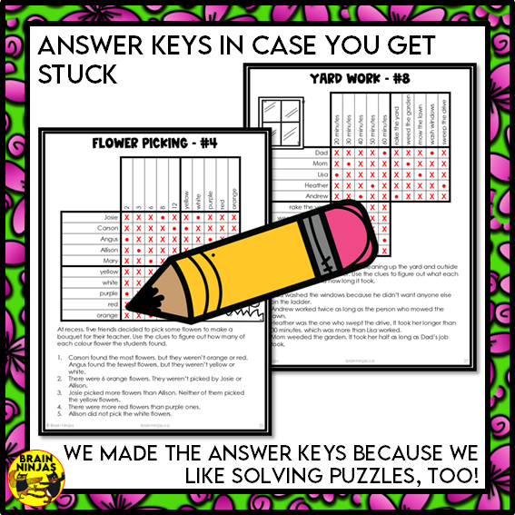 Spring Logic Puzzles | Paper and Digital