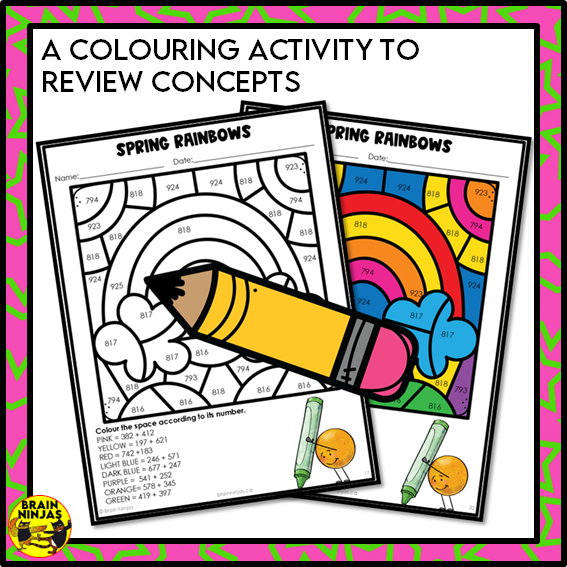 Spring Math Worksheets Numbers to 1000 | Paper