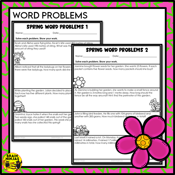 Spring Math Worksheets Numbers to 1000 | Paper