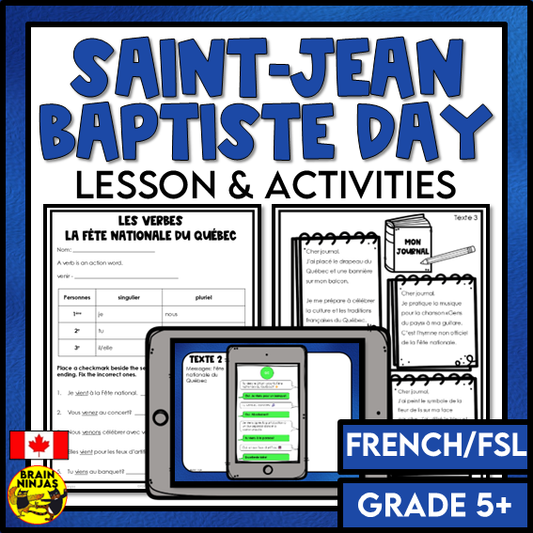 Le Fête nationale du Québec Saint Jean Baptiste French Canadian Celebrations | Paper and Digital