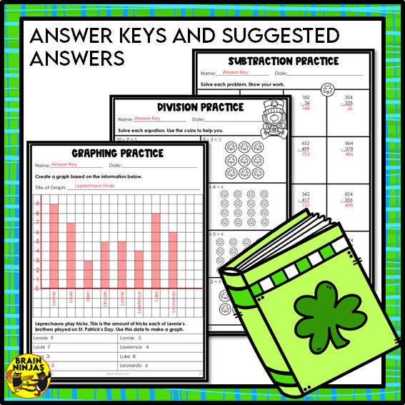 St Patricks Day Math Worksheets Numbers to 1000 | Paper