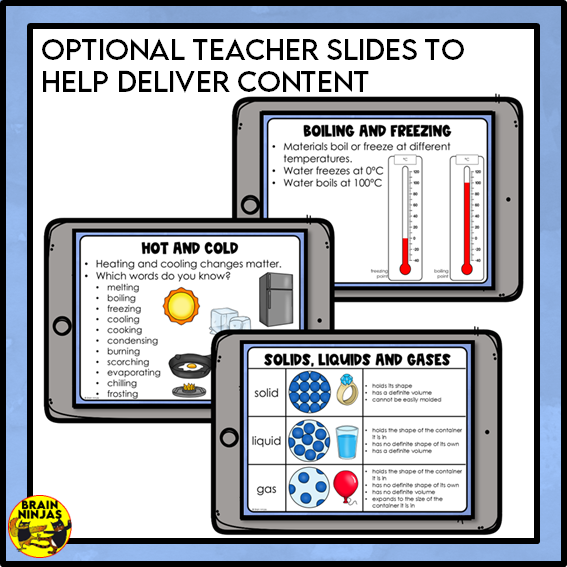 Changes to Matter Lessons and Activities Permanent and Reversible | Paper and Digital