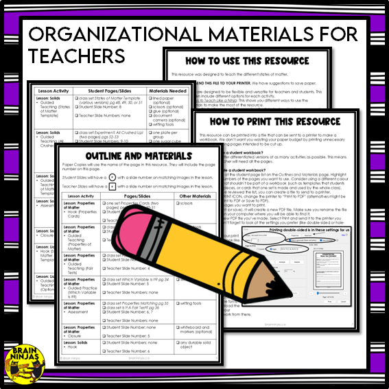 States of Matter Chemistry Lessons and Experiments | Paper and Digital