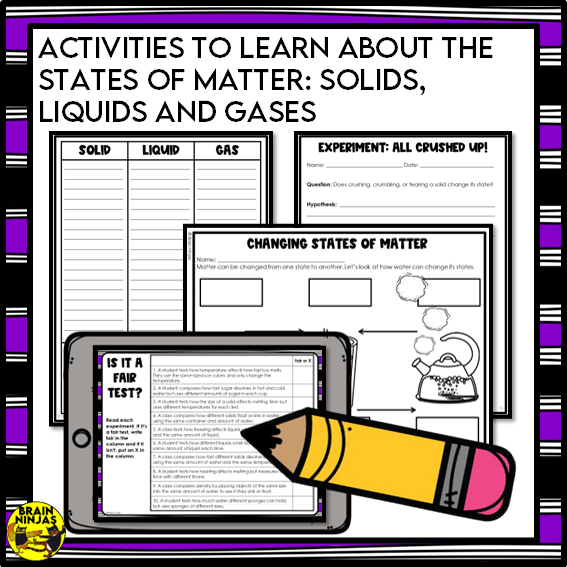 States of Matter Chemistry Lessons and Experiments | Paper and Digital
