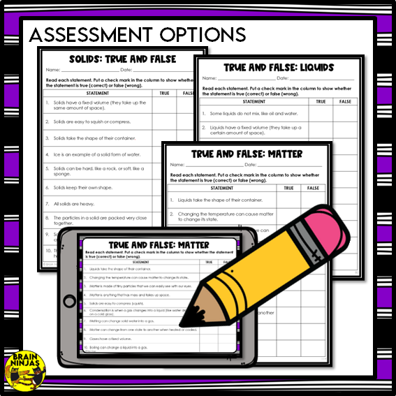 States of Matter Chemistry Lessons and Experiments | Paper and Digital