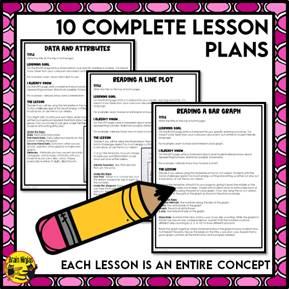 Statistics and Graphing Interactive Math Unit | Paper | Grade 3 ...