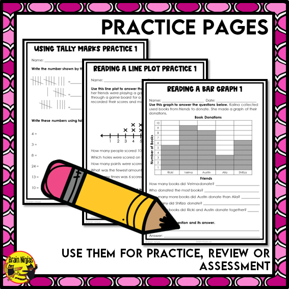 Statistics and Graphing Interactive Math Unit | Paper | Grade 3 ...