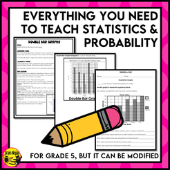 Stats Math Unit 5 Statistics and Probability Interactive Math Unit | Paper | Grade 5 ...