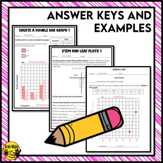 Stats Math Unit 5 Statistics and Probability Interactive Math Unit | Paper | Grade 5 Gra ...