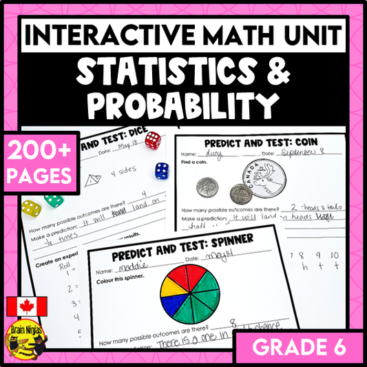 Statistics and Probability Interactive Math Unit | Paper | Grade 6