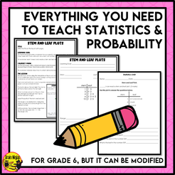 Statistics and Probability Interactive Math Unit | Paper | Grade 6 ...