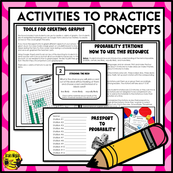 Statistics and Probability Interactive Math Unit | Paper | Grade 4 ...