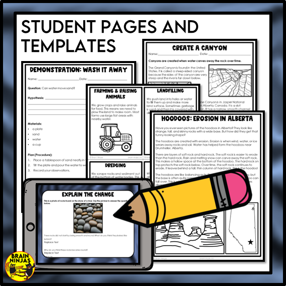 Surface Changes Lessons and Activities | Paper and Digital