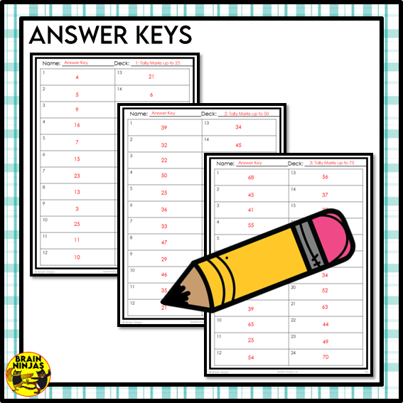 Tally Marks up to 75 Math Task Cards | Paper and Digital