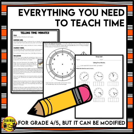 Reading Clocks and Elapsed Time Interactive Math Unit | Paper | Grade 4 Grade 5
