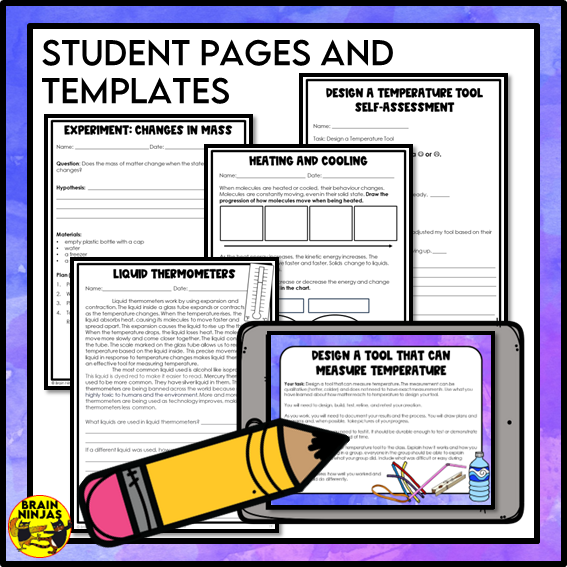 Temperature and Matter Lesson Experiments and Activities | Paper and Digital