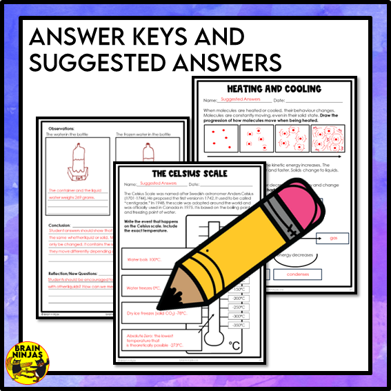 Temperature and Matter Lesson Experiments and Activities | Paper and Digital