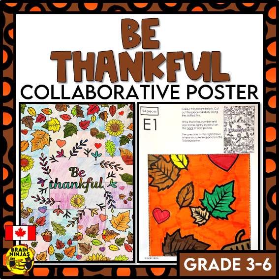 Thanksgiving Collaborative Poster Be Thankful | Paper