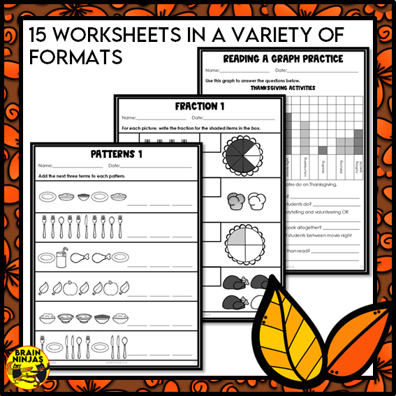 Thanksgiving Math Worksheets Numbers to 1000 | Paper