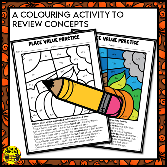 Thanksgiving Math Worksheets Numbers to 1000 | Paper