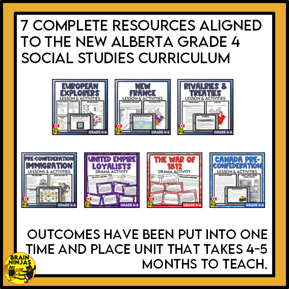 Alberta Social Studies Time and Place Unit | Paper and Digital