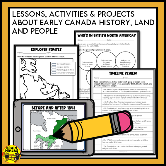 Alberta Social Studies Time and Place Unit | Paper and Digital